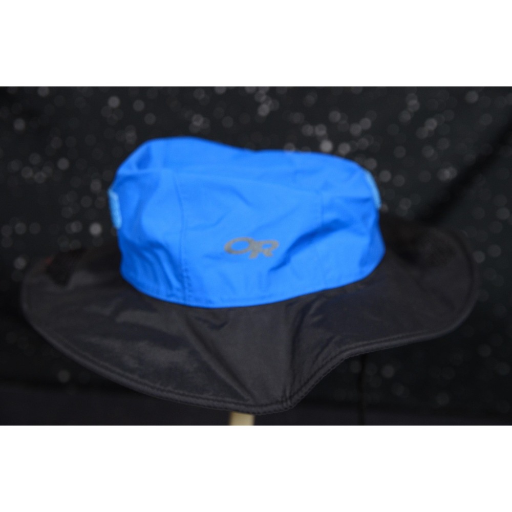 Outdoor Research Hat Boonie Mens Medium Blue Black Wide Brim Fleece Lined